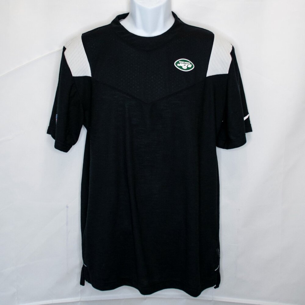 Nike New York Jets Sideline T Shirt Mens Medium M Black Dri Fit On Field C08